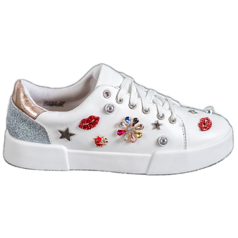 Bestelle Chaussures de sport avec patchs blanche