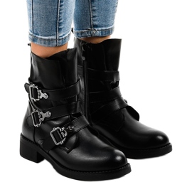 Bottes noires pour femmes avec boucles HQ1588 le noir
