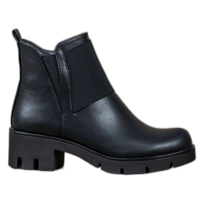 Small Swan Bottes noires sur la plate-forme le noir
