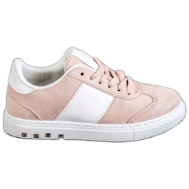 Emaks Baskets Avec Strass blanc rose