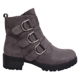 Gris Bottes grises pour femmes Z144 Gris