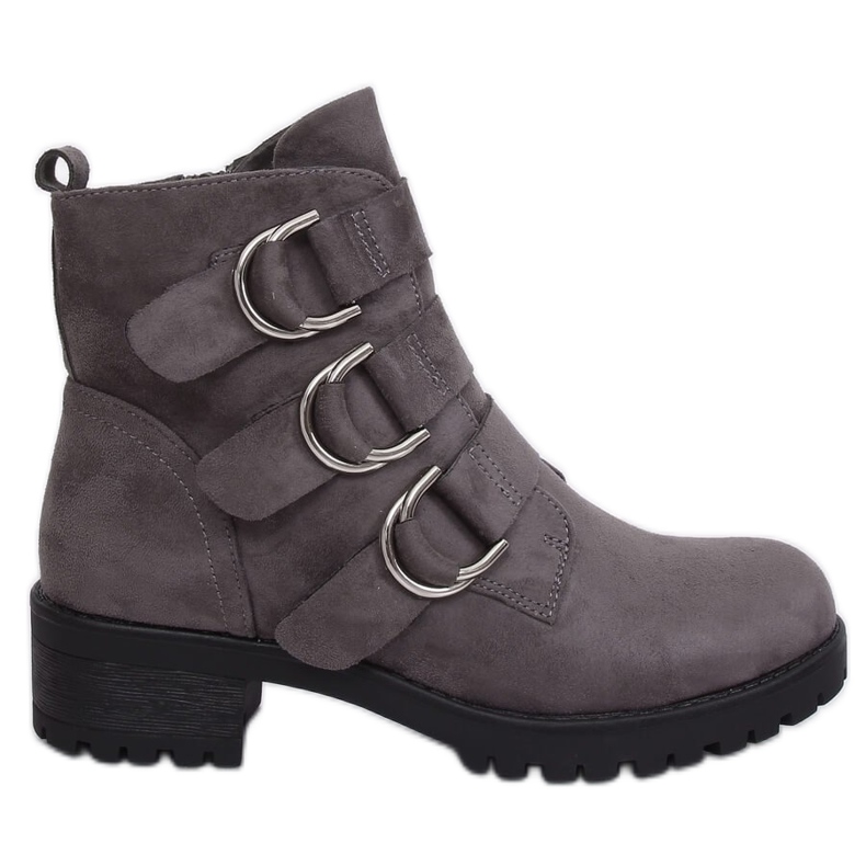 Gris Bottes grises pour femmes Z144 Gris