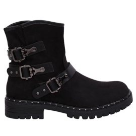 Bottes noires plates pour femmes BH5502 Noir le noir