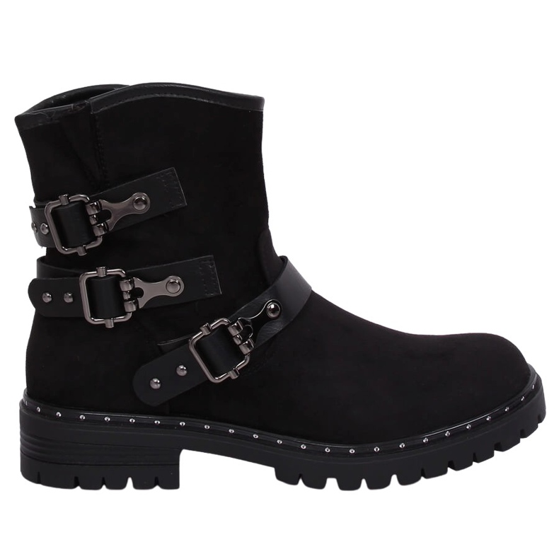 Bottes noires plates pour femmes BH5502 Noir le noir
