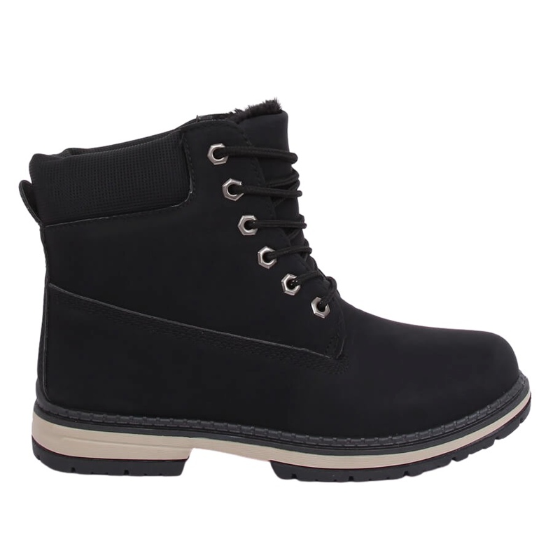 Bottes en bois isolées noires W19-42 Noir le noir