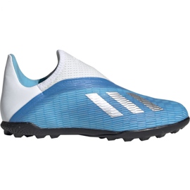 Chaussures de foot Adidas X 19.3 Ll Tf Jr EF9123 bleu bleu