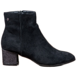 Filippo Bottes en daim classiques noir