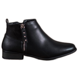 Cm Paris Low boots avec éco-cuir noir