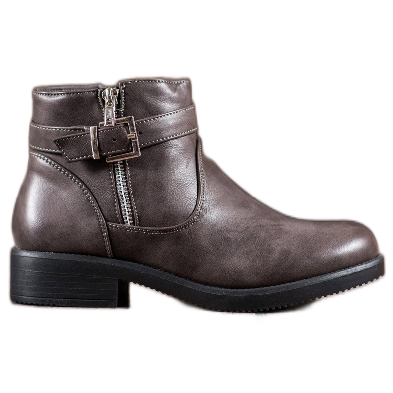 Abloom Bottines grises en cuir écologique Abloom Bottines grises en cuir écologique