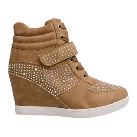 Baskets Baskets Sur Bottes Compensées 3188 Kaki multicolore vert