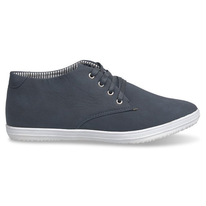 Baskets Hautes À La Mode 3232 Bleu Marine