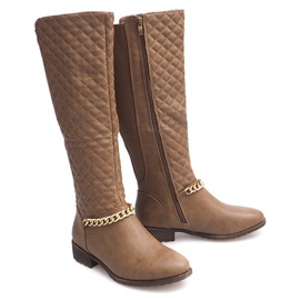 Bottines Chaudes Matelassé 16072 Kaki multicolore vert