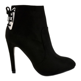 Bottines en daim noir LBS2551 le noir
