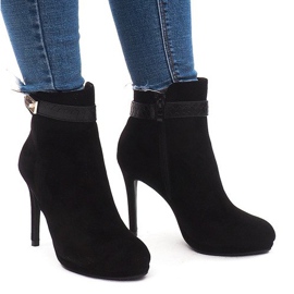 Bottes élégantes à talons hauts 1609-211 Noir le noir