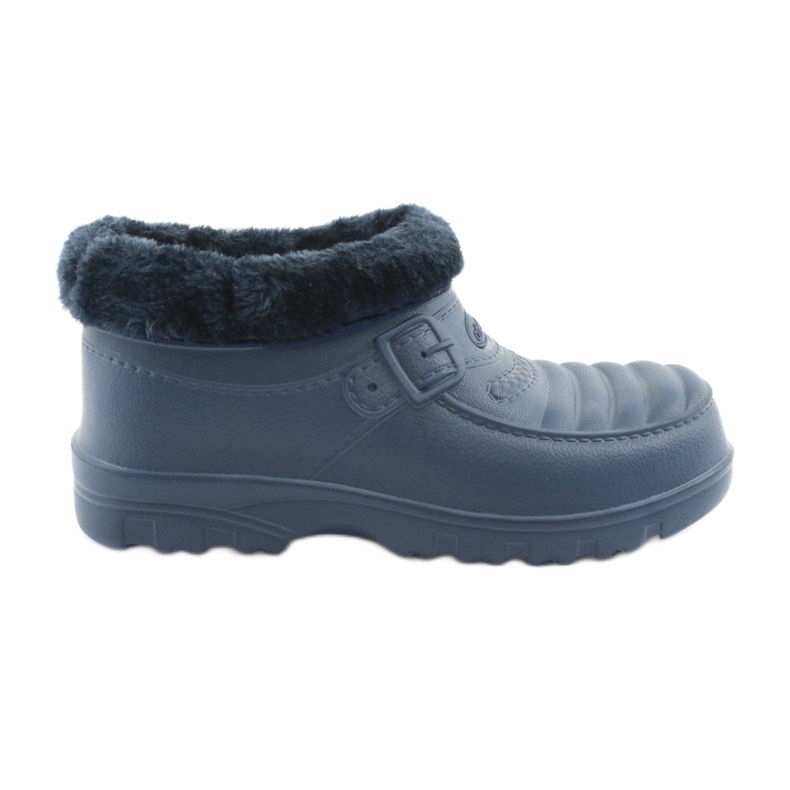 Atletico Galoches isolées avec de la fourrure bleu marin