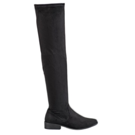 SHELOVET Cuissardes en daim le noir