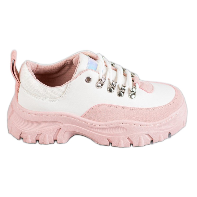 SHELOVET Chaussures de sport à lacets rose