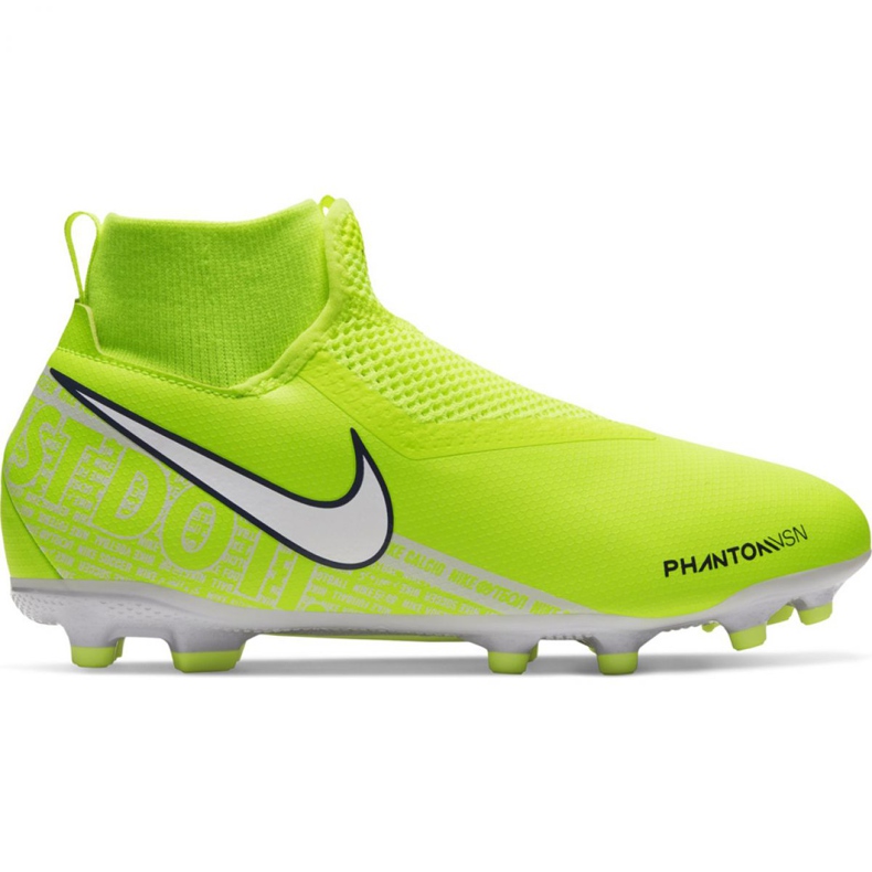 Chaussures de football Nike Phantom Vsn Academy Df FG / MG Jr AO3287-717 jaune jaune