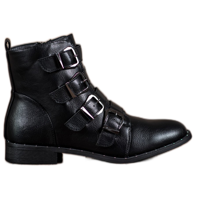 Cm Paris Bottes Avec Boucles le noir