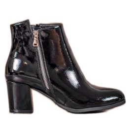 Bottines laquées VINCEZA noir