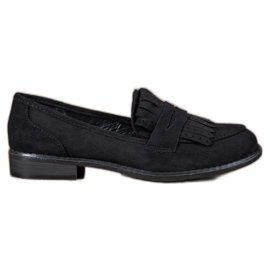 SHELOVET Mocassins à franges le noir SHELOVET Mocassins à franges le noir