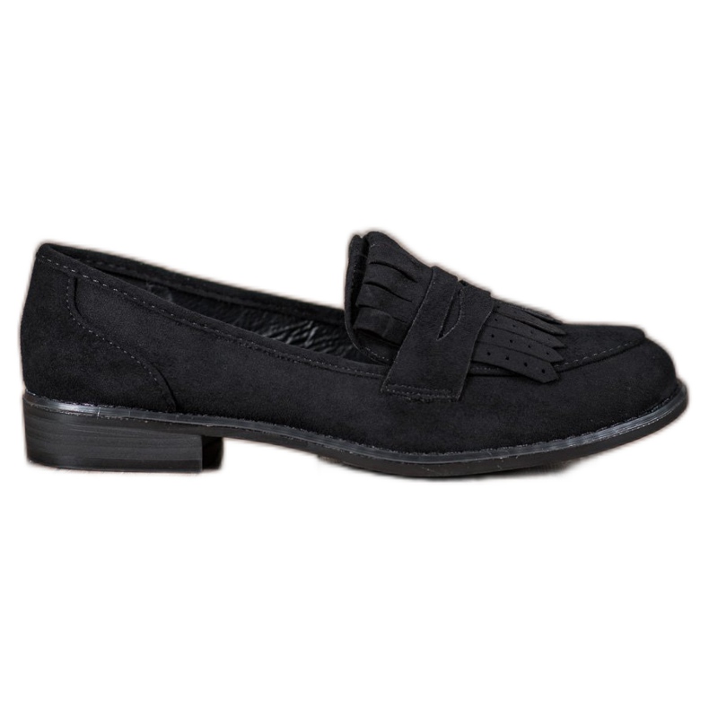 SHELOVET Mocassins à franges le noir