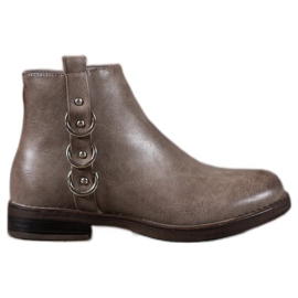 Forever Folie Bottes classiques avec décorations brun