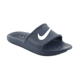 Chaussons Nike Kawa Shower 832528 400 blanc bleu marine