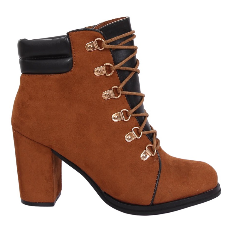 Bottes en bois marron à talons hauts 995-29 Camel brun
