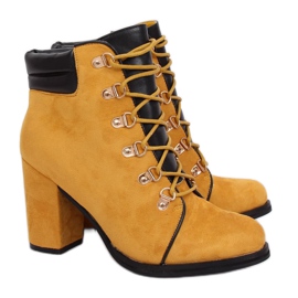 Bottines Timber à talons hauts miel 995-29 Jaune