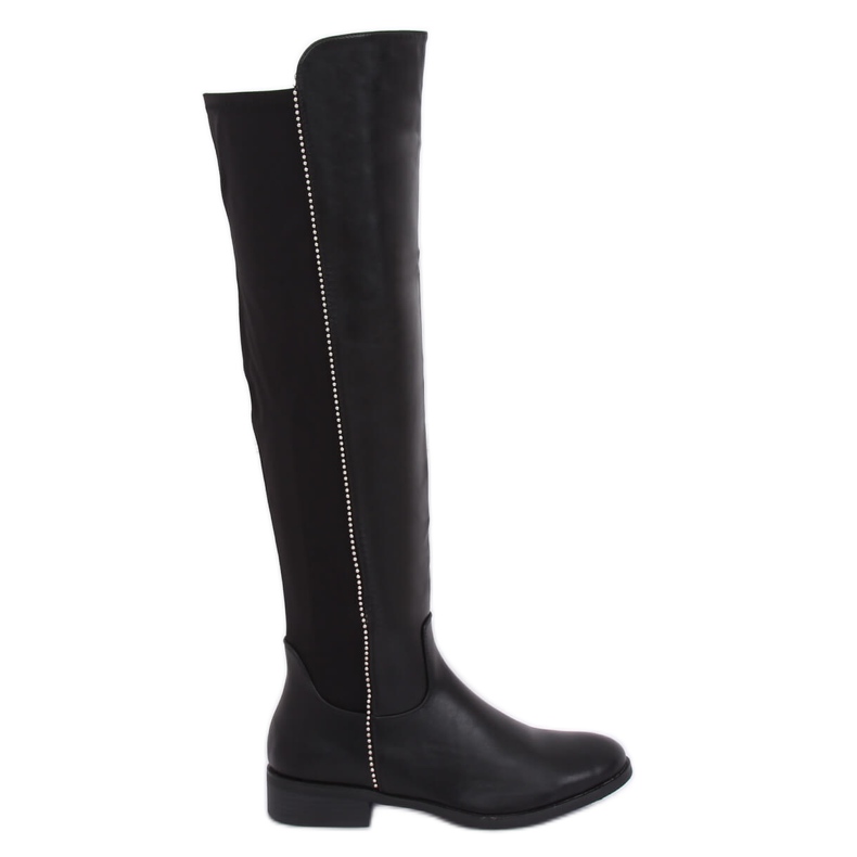 Bottes d'équitation à tige souple noir 17005A-128 Noir