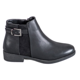 Abloom Bottes à talons plats noir