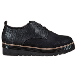 SHELOVET Chaussures sur la plateforme à imprimé serpent noir