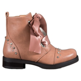 Bestelle Bottines à ruban rose Bestelle Bottines à ruban rose