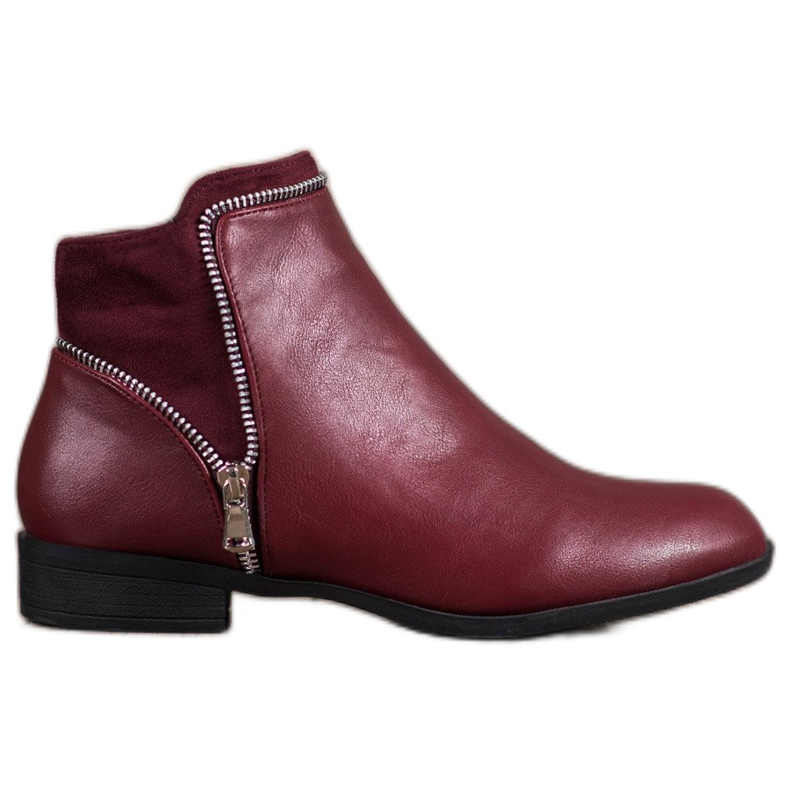 Anesia Paris Bottes femme bordeaux rouge
