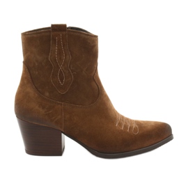 Bottes de cowboy en daim Gamis 3837 brun