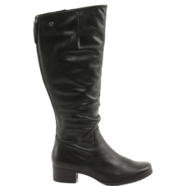 Caprice 25500 bottes noires ajustables le noir