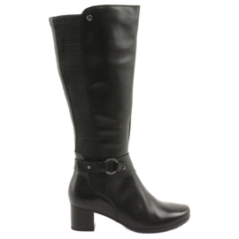 Caprice Boots stretch, largeur XL 25526 noir