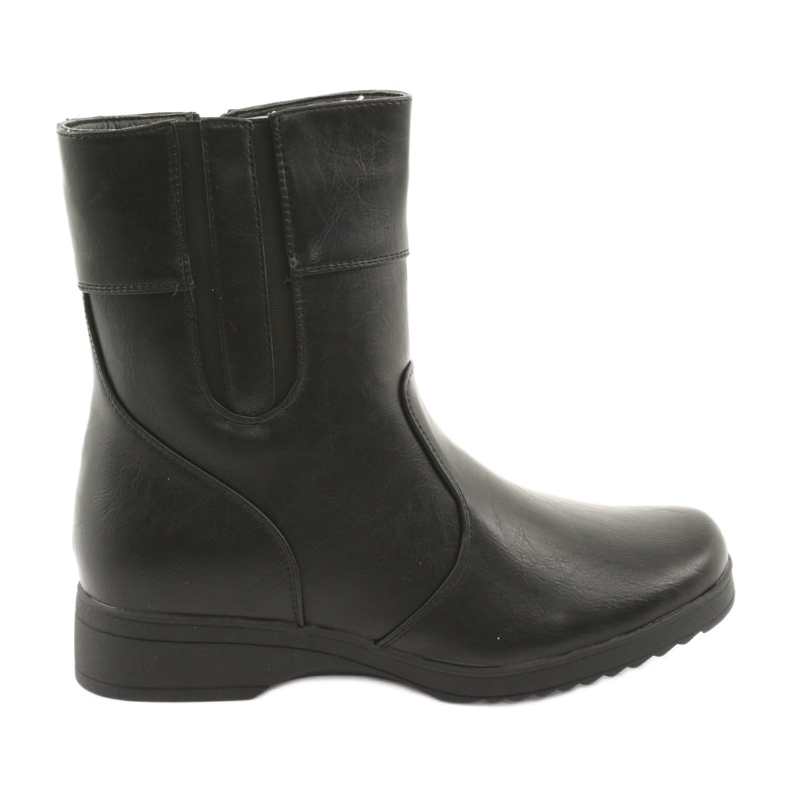 Atletico Bottes de coin isolées de fourrure noire le noir