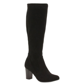 Noir Bottines femme en daim Caprice 25502-27 044
