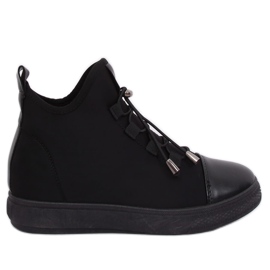 Black XY-35 Baskets isolées en néoprène noir le noir