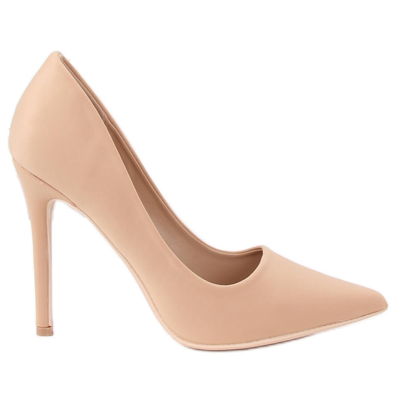 Escarpins sur un talon beige 4014 Nude