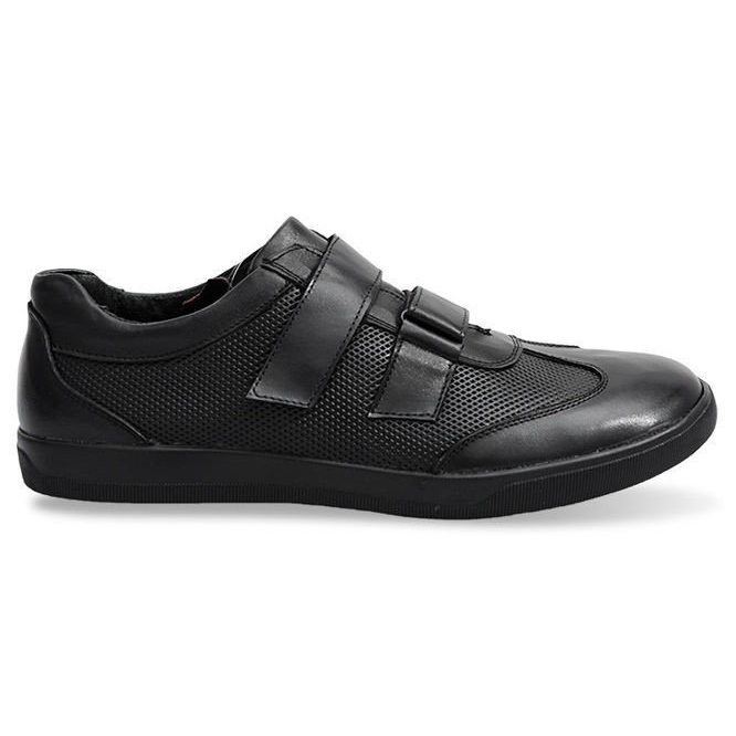 Chaussures en cuir à lacets LJ21 Noir le noir