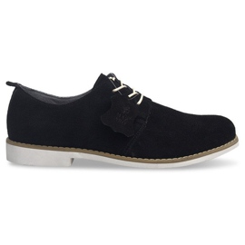 Chaussures à Lacets en Cuir LJ12 Noir