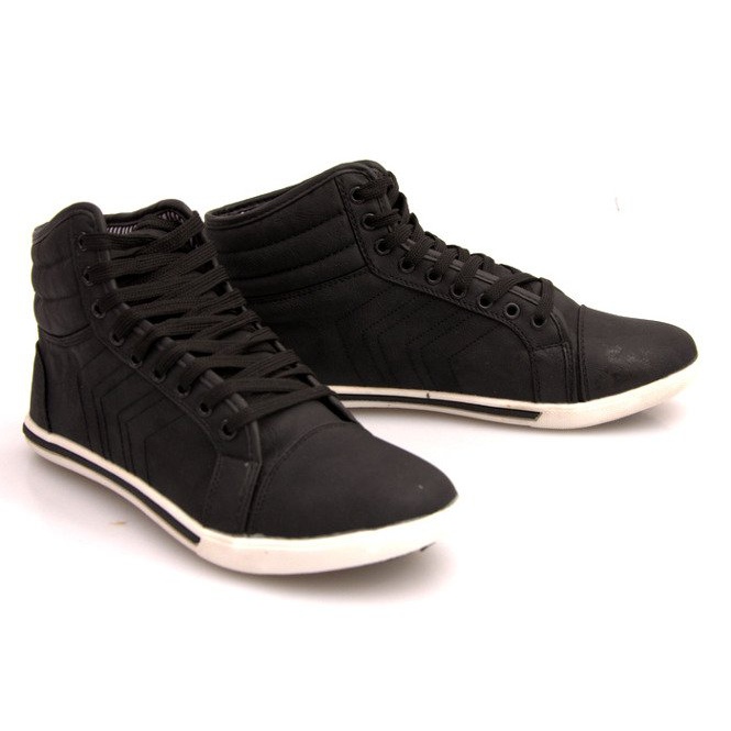 Baskets Hautes À La Mode 012M Noir le noir