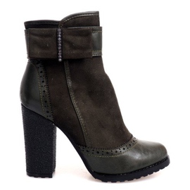 Bottes Élégantes Avec Une Boucle Sur Un Post 1741 Kaki vert