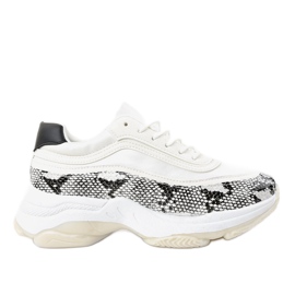 YY-02 chaussures de sport en serpent blanc multicolore