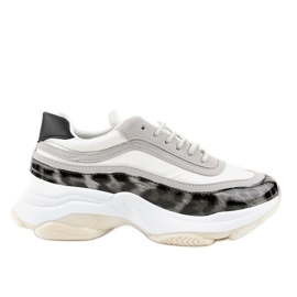 Chaussures de sport en serpent gris YY-02