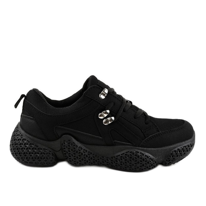 Chaussures de sport noires à la mode pour femmes BD-5 le noir