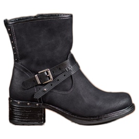 SHELOVET Bottes hautes à boucle noir